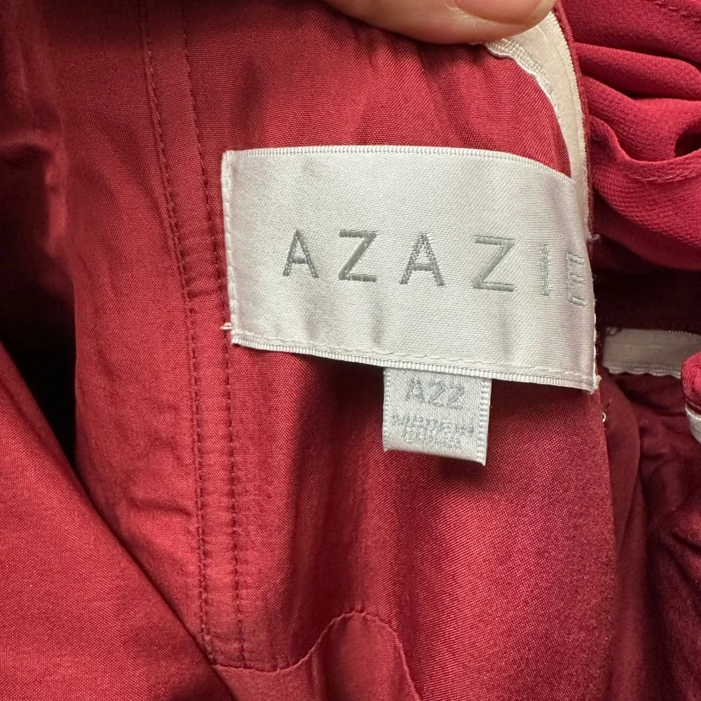 Azazie Fifi A-Line‎ Strapless Chiffon Convertible Dress Burgundy A22